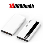 200000mAh 120W Power Bank Super Fast Charging Battery High Capacity Digital Display Power Bank For Xiaomi Iphone Samsung