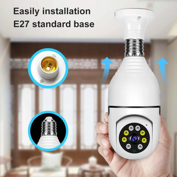 New WiFi 1080P Surveillance IP Camera E27 Bulb Google Auto Tracking Night Vision Full Color Video Security Baby Monitor Indoor