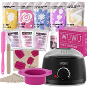 WUWUVISTA Waxing Kit 23 items, Christmas Gift Hard Wax Hair Removal with Wax Heater&Beans for Body/Face/Brazilian/Sensitive Skin