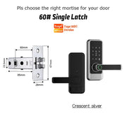 YRHAND Waterproof Biometric Electronic Lock Digital Lock Tuya App Remote Unlock Keyless Fingerprint Smart Door Lock For home