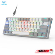 AULA RGB 60 Percent Wired Gaming Mechanical Keyboard Mini Compact USB Hot-Swappable Keyboards with Brown Switches for PC Laptop