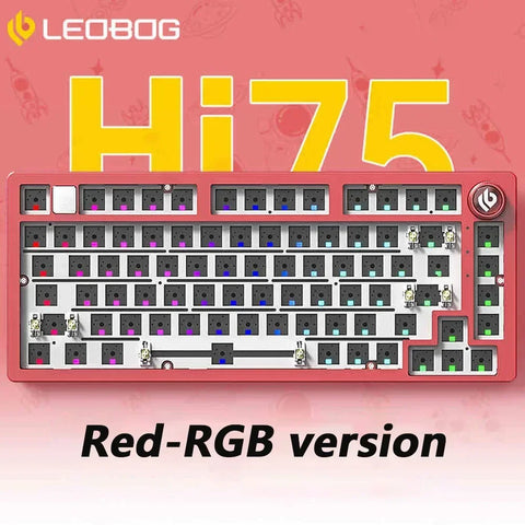 LEOBOG Hi75 Hot-Swap 81-Key E-sport Gaming Mechanical Keyboard Aluminum Alloy Barebones RGB Backlighting Gasket-Mounted Custom