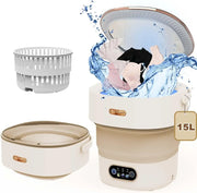 15L Portable Small Washing Dryer Machine Collapsible Washer with Spin Apartment Travel Socks Underwear Panties Washing Machine