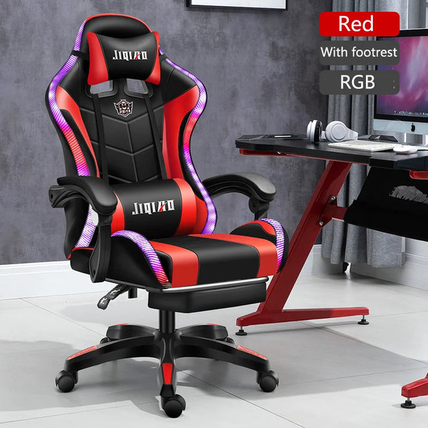 2023 New gaming chair,High quality computer chair with massage,leather office chair RGB light gamer chair swivel gaming chair