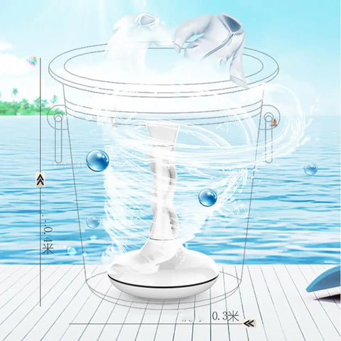 Mini Portable Washing Machine Ultrasonic USB Turbine Vortex Rod Automatic Cleaning Washer Cleaner For Household Travel Laundry