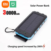 Xiaomi 30000mAh Solar Power Bank Portable Large Capacity Charger Compatible with IOS Android USB-A and USB-C Fast Charging