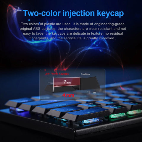 REDRAGON Horus K618 RGB support Bluetooth 5.0 wireless USB 2.4G 3 mode Mechanical Gaming Keyboard 104 Keys for Compute PC Laptop