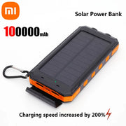 Xiaomi Solar 200000mAh Power Bank Portable Large Capacity Charger Compatible with IOS Android USB-A and USB-C Fast Charging