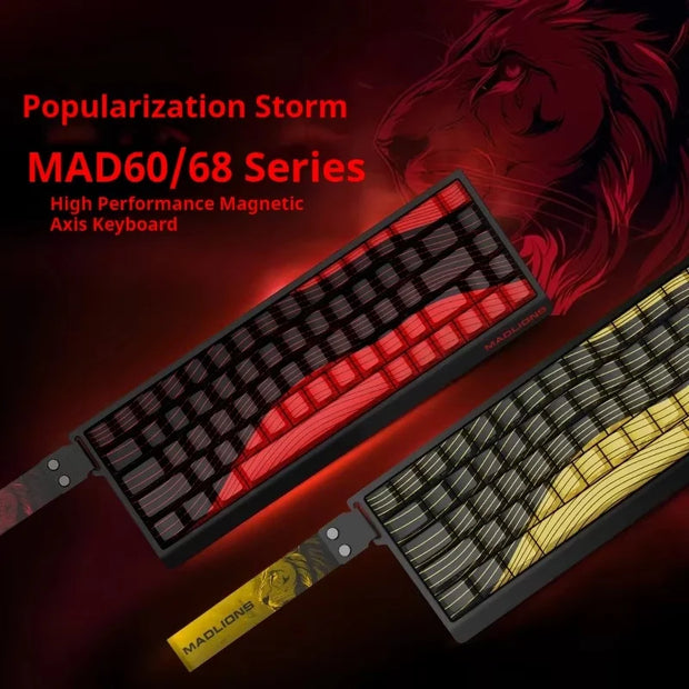 MADLIONS MAD 60/68HE Magnetic Switch Keyboard Wired Gaming Keyboard Hot Swap Rapid Trigger Custom Keyboard PC Gamer Accessories