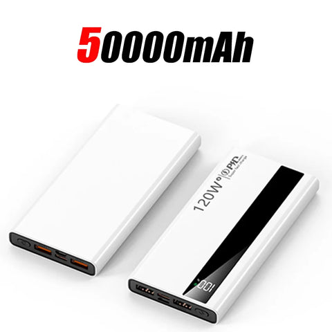 200000mAh 120W Power Bank Super Fast Charging Battery High Capacity Digital Display Power Bank For Xiaomi Iphone Samsung