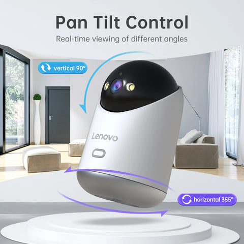 Lenovo 5MP WiFi Camera Smart Home Indoor Wireless IP Surveillance Camera Auto Tracking Security CCTV Surveillance Baby Monitor