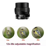 Borwolf 12-36X60 Binoculars BAK4 Prism FMC Optical Lens High Power Hunting Birdwatching Light night vision telescope