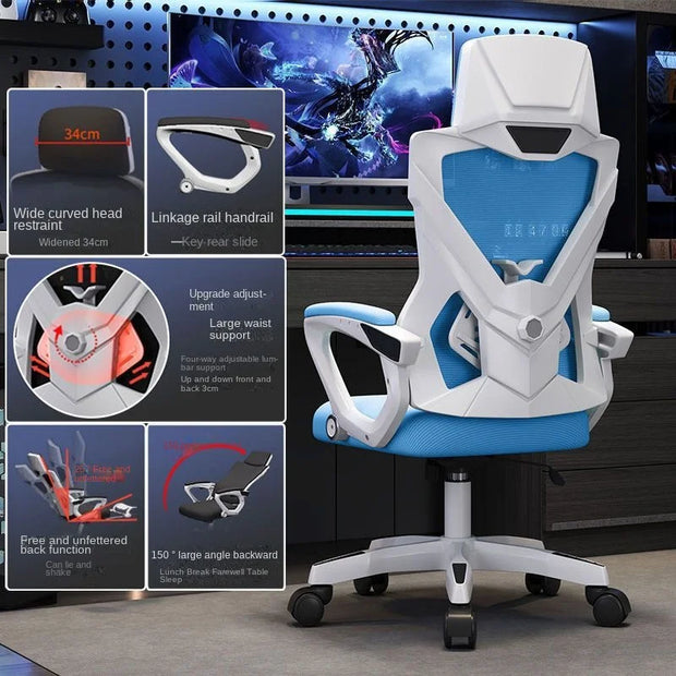 Computer Chair Home Office Chair Comfortable Sedentary Students Gaming Chairs Dormitory Chair Reclining Seat Ergonomic Ufficio