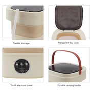 Folding Portable Washing Machine 6L Large Capacity Clothes Spin Dryer Bucket Travel Underwear Socks Ultrasonic Mini Washer