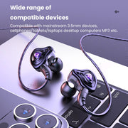 OLAF DAC Type C/3.5mm Headphones Wired Earbuds Handsfree Headset Gamer HiFi 9D Bass Stereo In-Ear Cable Earphones For Smartphone