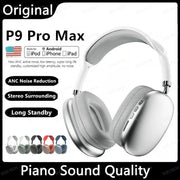 NEW P9 Pro Max Air Wireless Bluetooth Headphones Noise Cancelling Earphones Mic Pods Over Ear Sports Gaming Headset For Apple