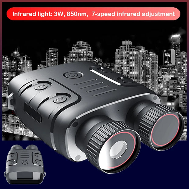 1080P Binocular Infrared Night-Visions Device 5X Binocular Day Night Use Photo Video Taking Digital Zoom for Hunting Boating