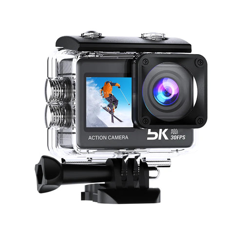 CERASTES Action Camera 5K 4K 60FPS WiFi Anti-shake Dual Screen 170° Wide Angle 30m Waterproof Sport Camera with Remote Control