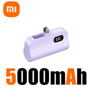 Xiaomi Mini 5000mAh Power Bank Built Cable Portable Mobile Phone Charger External Battery Capsule Powerbank For Type-C iPhone