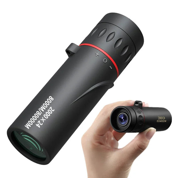 2000x24 Monocular Telescope Mini Portable HD Night Vision Binocular Waterproof Outdoor Camping Climbing Birdwatching Telescopes