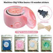 200CC Wax Heater Warmer Hair Removal Machine For Hand Foot Body SPA Epilator Paraffin Wax Pot +Wax Beans + Wood Sticks