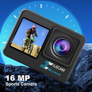 4K UHD Outdoor Sport Cam 1080P 30FPS 2.0 Inch IPS Screen Bicycle Video Recording Camera Anti-Shake 120 Wide Angle 30M Waterproof