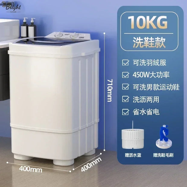 Portable Washing Machine new 10kg large-capacity semi-automatic washing machine for dormitory, mini small household rental house