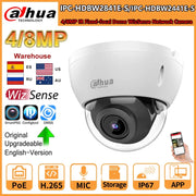 Dahua 8MP IR PoE Fixed Dome WizSense Network Camera 4K IPC-HDBW2841E-S 4MP IR IPC-HDBW2441E-S Built in MIC Video Surveillance