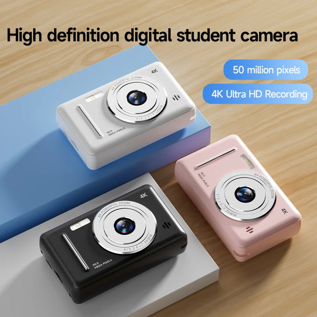 Xiaomi 4K Mini Digital Camera Retro CCD Sports Camera Entry-level Carema Dual HD Camera Flash 50 Million Pixels Auto Focus Gift