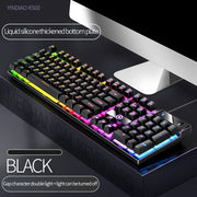 YINDIAO Keyboard Gaming Wired Laptop Desktops PC Computer Office Accessories Low Profile Gamer Keyboards With Numpad