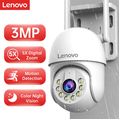 Lenovo Smart Wifi PTZ Camera Outdoor 5x Digital Zoom Auto Tracking ONVIF Wireless CCTV IP Camera Security Video Surveillance