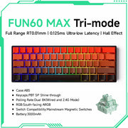 Akko MonsGeek FUN60 Mechanical Keyboard Magnetic Switch 60% Gaming Keyboards Rapid Trigger 0.01mm 8K ARGB HE/TMR Custom Keyboard