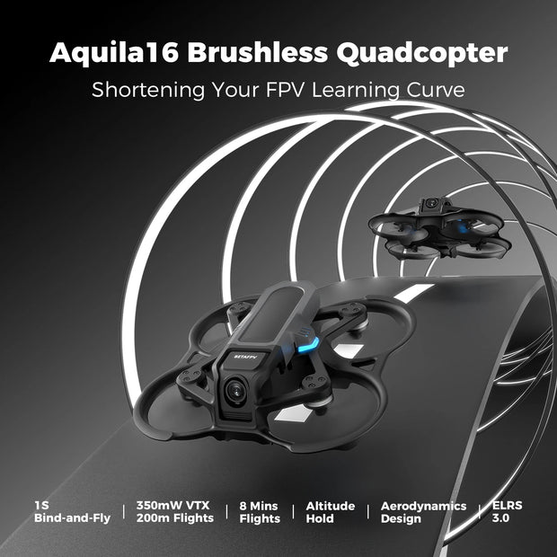 C0 BETAFPV Aquila16 Drone Kit Brushless 2.4GHz 30KM/H RC Quadcopter Indoor Outdoor Aeria Photography Accessories for Drone