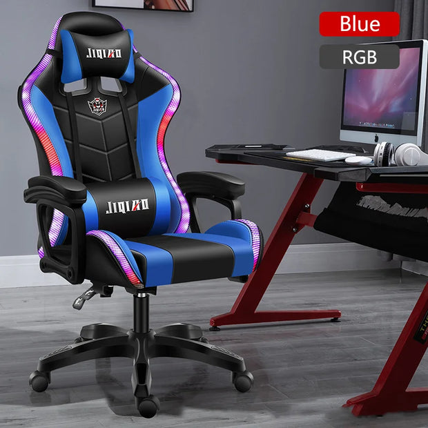 2023 New gaming chair,High quality computer chair with massage,leather office chair RGB light gamer chair swivel gaming chair