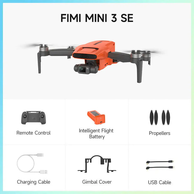 C0 FIMI MINI 3 Drone 4k Professional Camera GPS Brushless Quadcopter 2.4/5.8GHz 60fps AI Night Video 3-Axis Gimbal FPV RC Drone