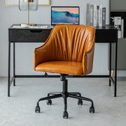 Nordic Leather Office Chairs For Office Luxury Gold Feet Computer Chair Sedentary Comfortable Backrest Swivel Desk Gaming Chair