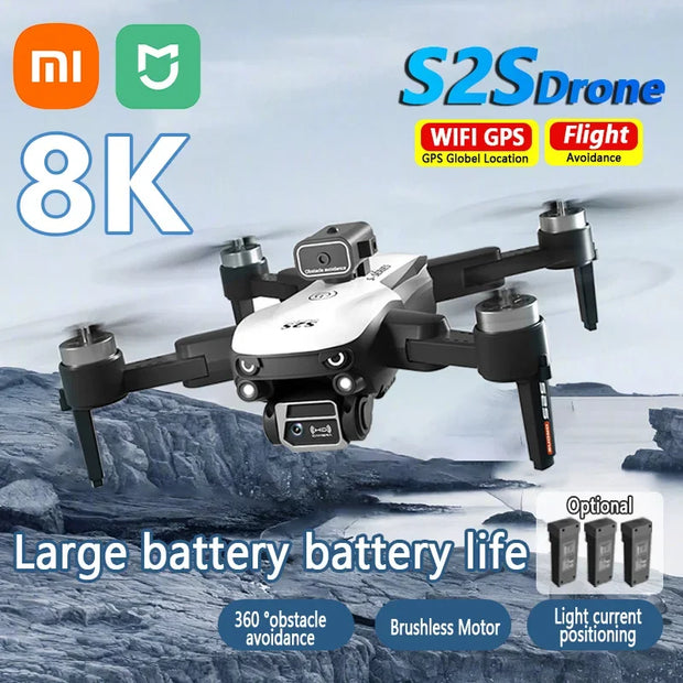 Xiaomi Mijia S2S Drone 8K HD Dual Camera Brushless Motor Obstacle Avoidance Dron RC Helicopter Foldable Quadcopter Toy Original