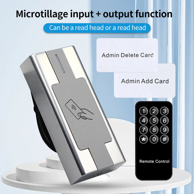 Outdoor Standalone Zinc Alloy Metal Keypad Waterproof IP67 3000User RFID Card Reader Wiegand Controler for Access Control System