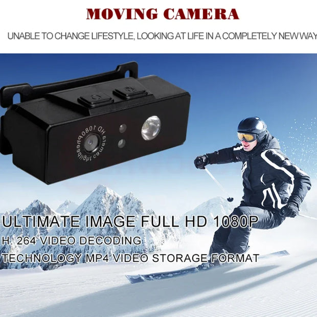 Mini Action Camera1080P First Perspective Headlight Sports Cam Wave Hand Induction Video Recorder Built in Battery Small Bodycam