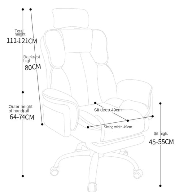 Gaming Chair Home Gaming Computer Sofa Chair Comfortable Sedentary Bedroom Backrest Swivel Desk Chair Office Chair Furniture