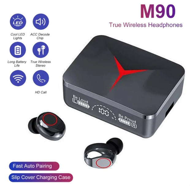 TWS M90 Pro Wireless Headphone Gaming HIFI True Earphone Bluetooth 5.3 Sport Earbuds with Mic Wireless Headset For iPhone Xiaomi