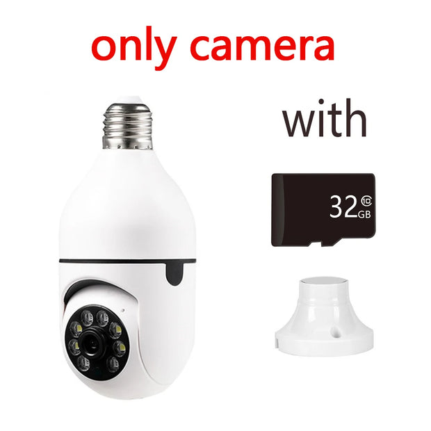 New WiFi 1080P Surveillance IP Camera E27 Bulb Google Auto Tracking Night Vision Full Color Video Security Baby Monitor Indoor