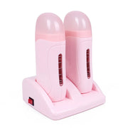 Electric Double Wax Heater Epilator Cartridge Wax Roller Base Roll On Waxing Refillable Hair Removal Machine Depilatory Heater