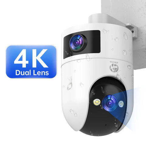 Jooan 5K 4K HD Wifi Camera Outdoor Dual Lens Dual Screen PTZ IP Camera AI Tracking Security Protection Video Surveillance