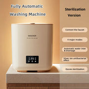 8L Mini Fully Automatic Washing Machine,Portable Electric Home Underwear Elution Washer,4 Speed Cleaning,Health Sterilization