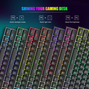 MageGee Mini 60% Gaming Keyboard, RGB Backlit 61 Key Ultra-Compact Keyboard, TS91 Ergonomic Waterproof Mechanical Feeling Office