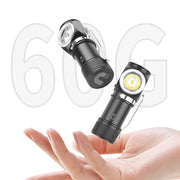 Powerful P8 LED Headlamp Type-c Rechargeable Head Flashlight with Magnet Tail 3 Modes Lighting Outdoor Camping Fishing Lantern