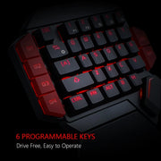 Ergonomics Gaming Keyboard Single Hand Usb Wired 35key One Handedly RGB Backlight Mini Keyboard for Gamer Laptop Desktop PC