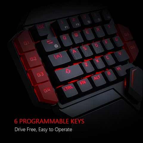 Ergonomics Gaming Keyboard Single Hand Usb Wired 35key One Handedly RGB Backlight Mini Keyboard for Gamer Laptop Desktop PC