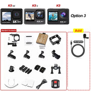 Action Camera 5K30FPS 4K60FPS 2.0 Touch LCD 48MP EIS DVR Webcam Dual Screen Wi-Fi 170D Waterproof 30M 5X Zoom Sports Camera